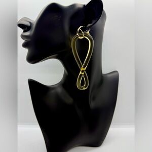 Chic Yellow Translucent Acrylic Large Infinity Loop Earrings